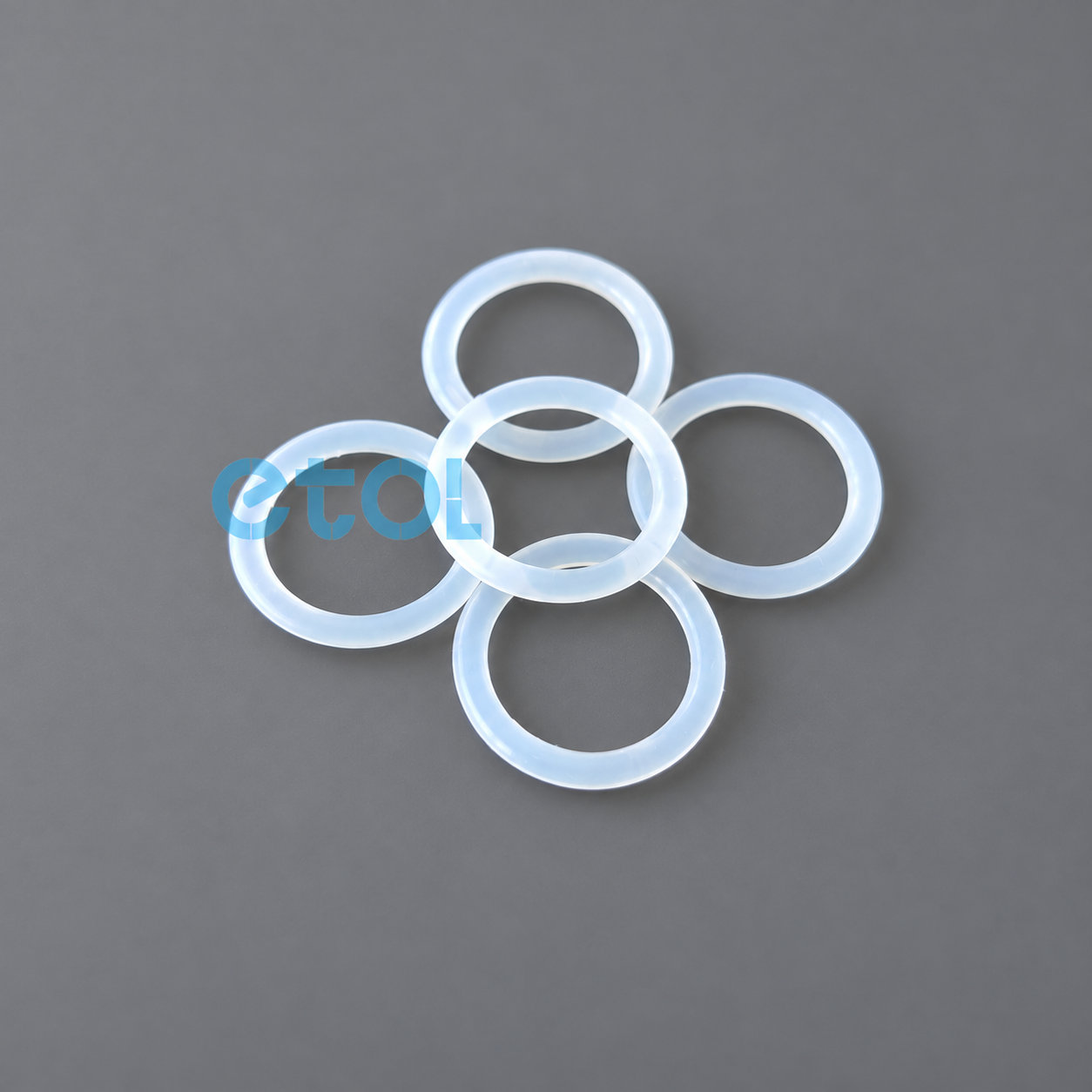 Customized molded rubber washer/clear silicone O-ring