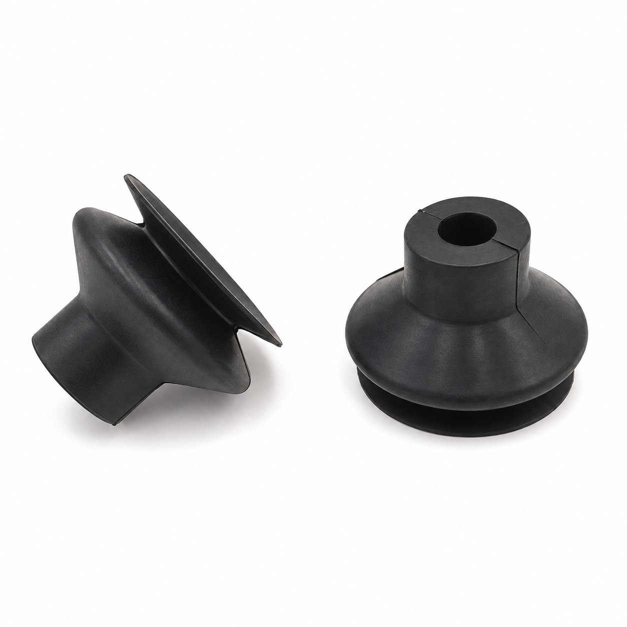 Heat resistant molded silicone rubber bellows vacuum suction cups