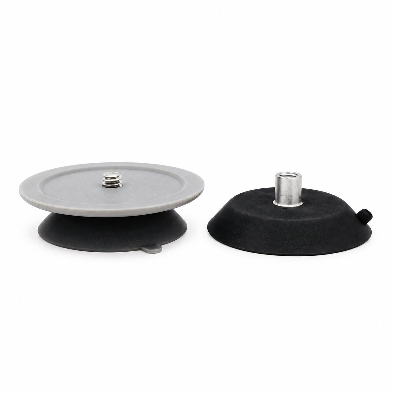 Threaded strong rubber suction cup with metal part