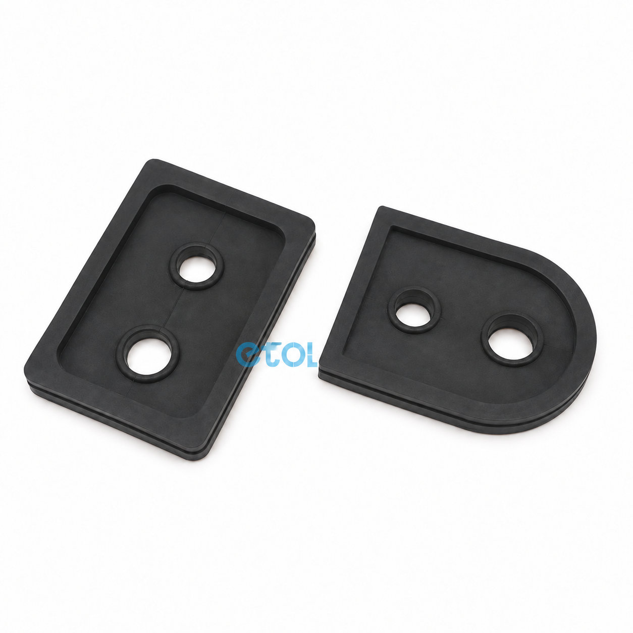 Custom made rectangular u shaped rubber grommet