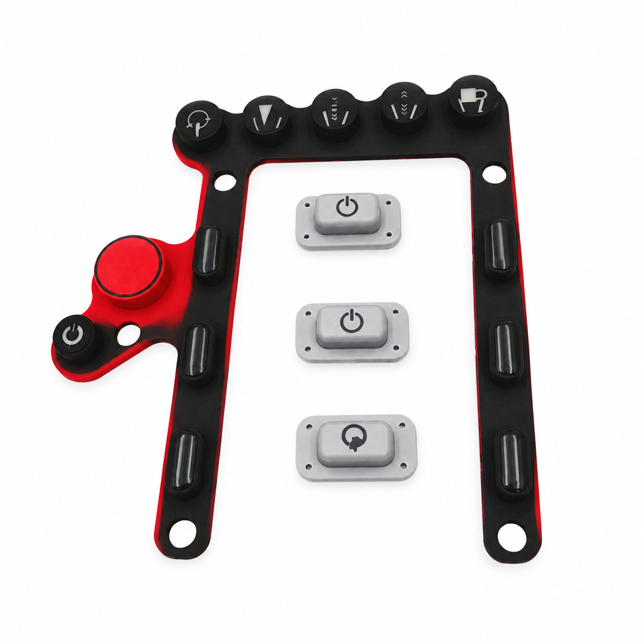 Customized silicone button rubber keypad with carbon pill