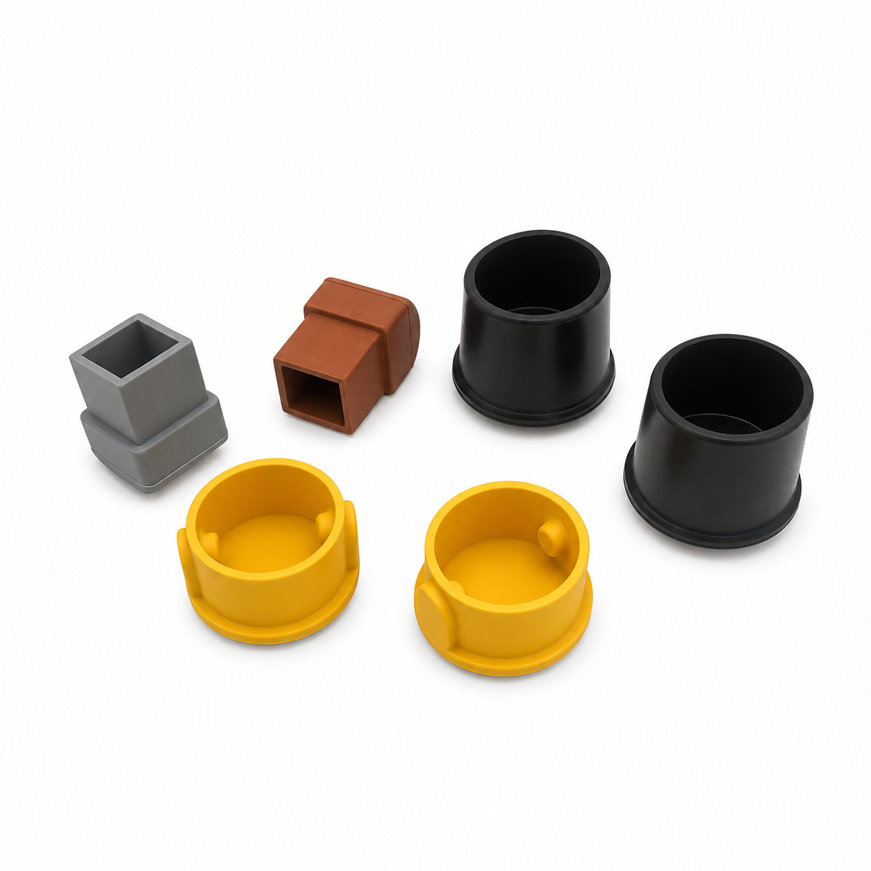 Custom made rubber tips and caps for chair leg