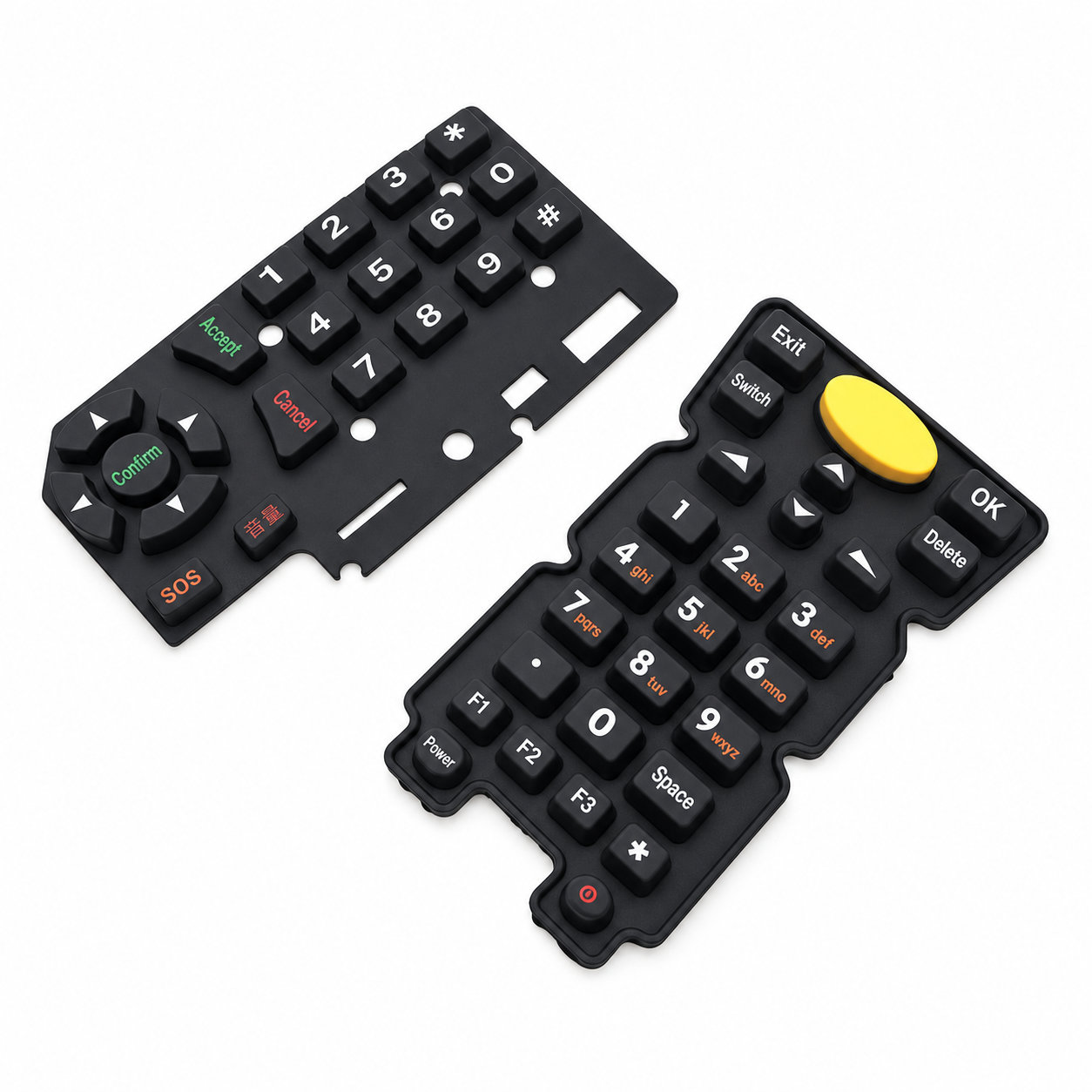 Custom made silicone keypads rubber button for mechanical