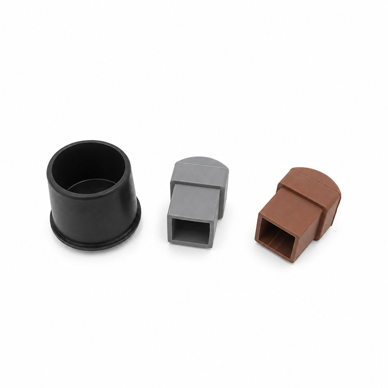 Custom molded antiskid colored silicone rubber chair leg tips