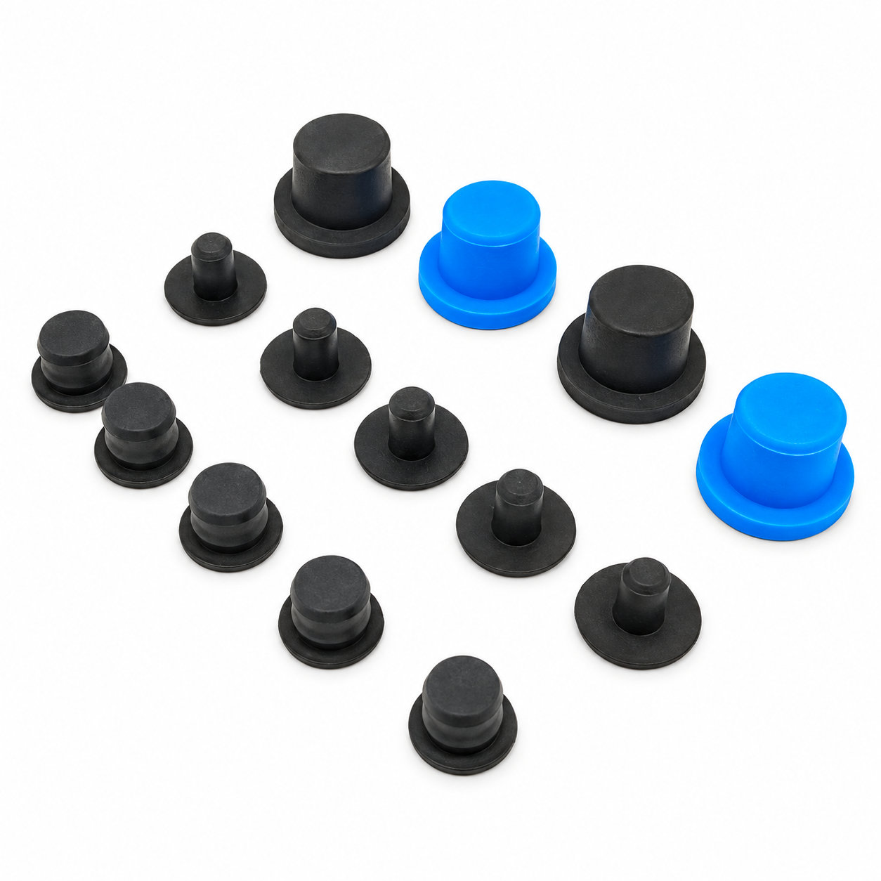 Custom small hole silicone rubber stoppers/seal plugs
