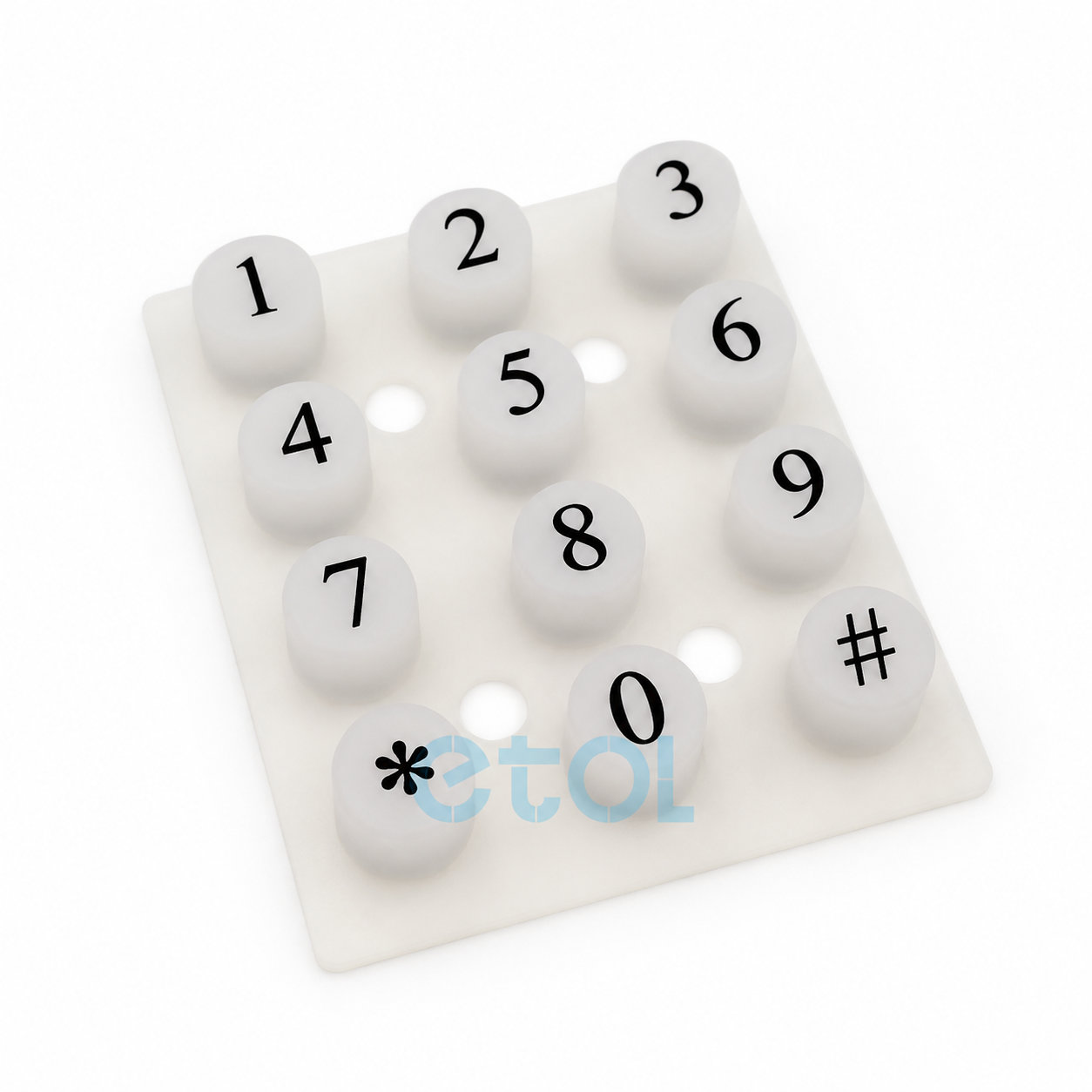 Custom made push button silicone rubber keypad button