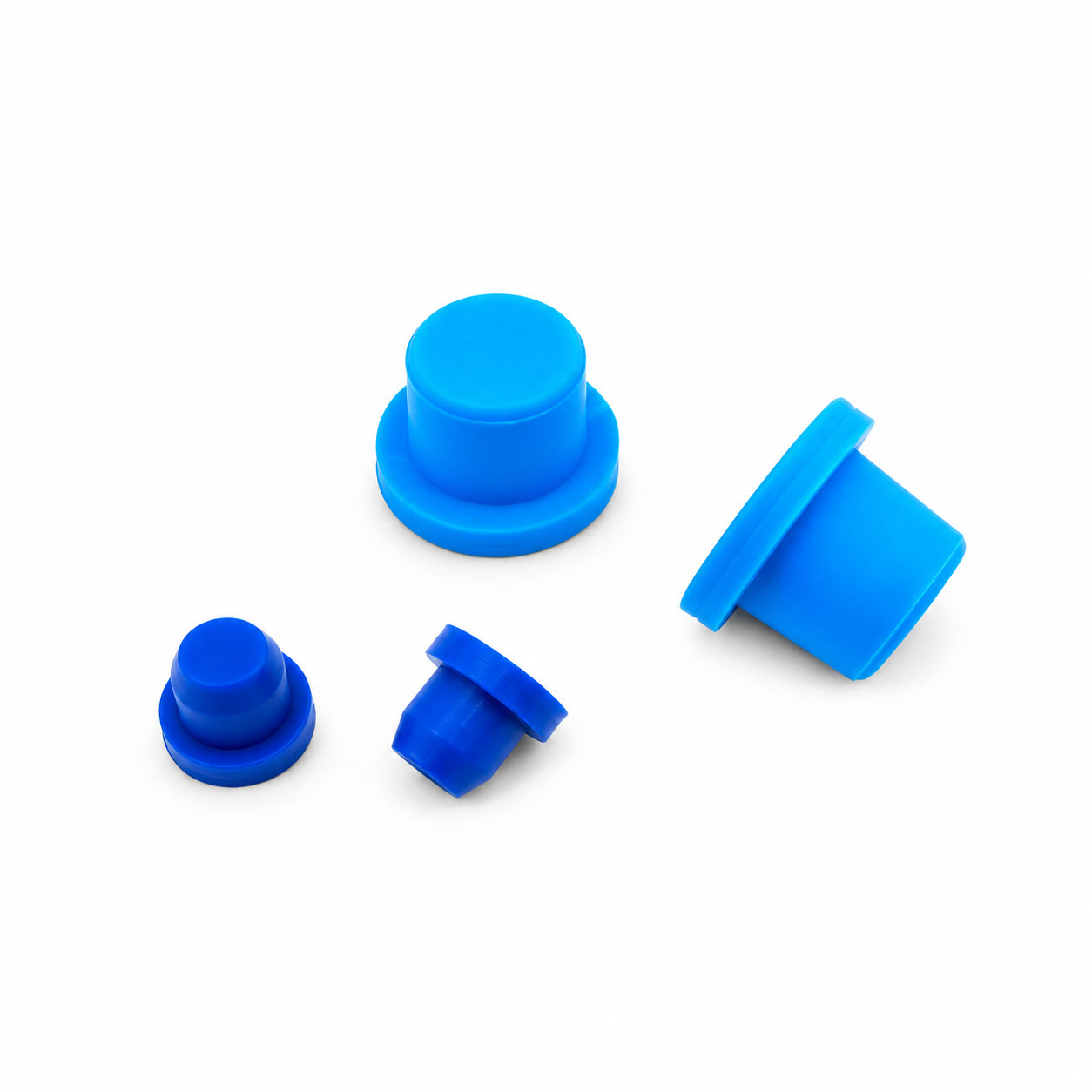 Colorful rubber silicone plugs/stoppers with 8mm hole