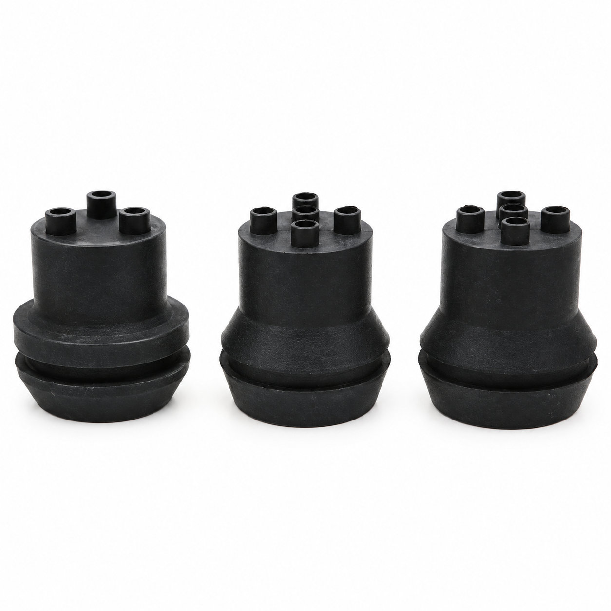 Custom molded rectangular electrical rubber wire grommet
