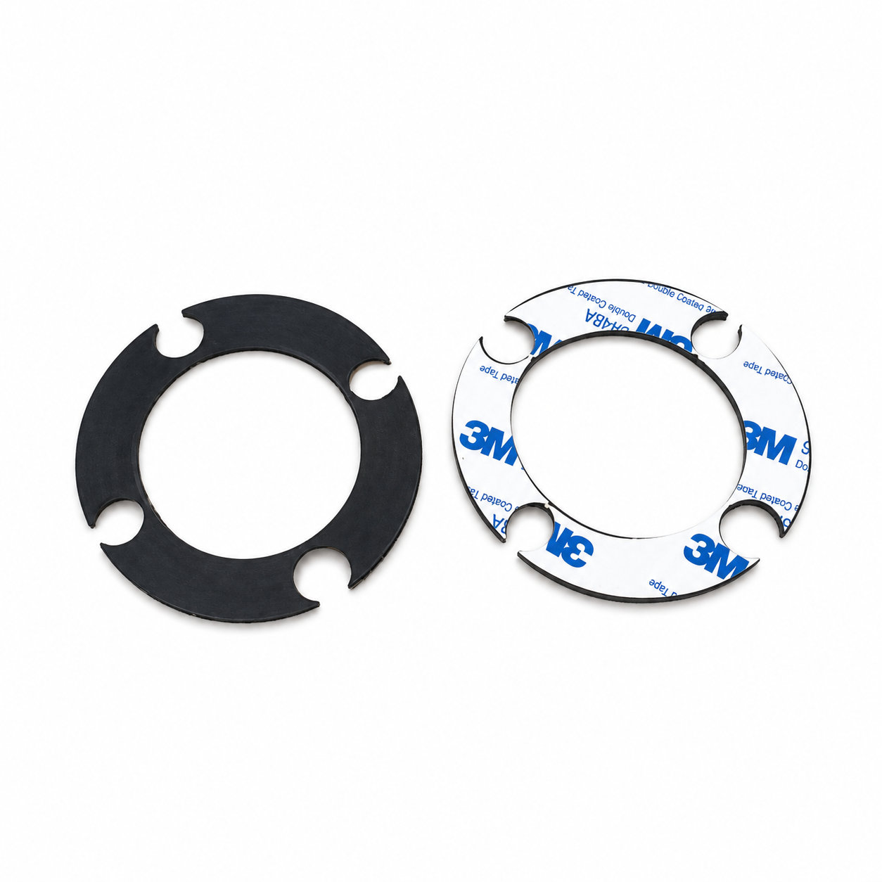 Custom made non-standard silicone adhesive backed rubber pad