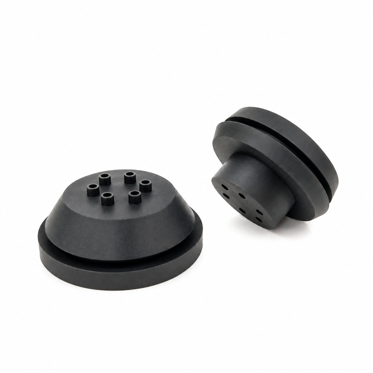 Custom special shape silicone rubber closed grommets for cable