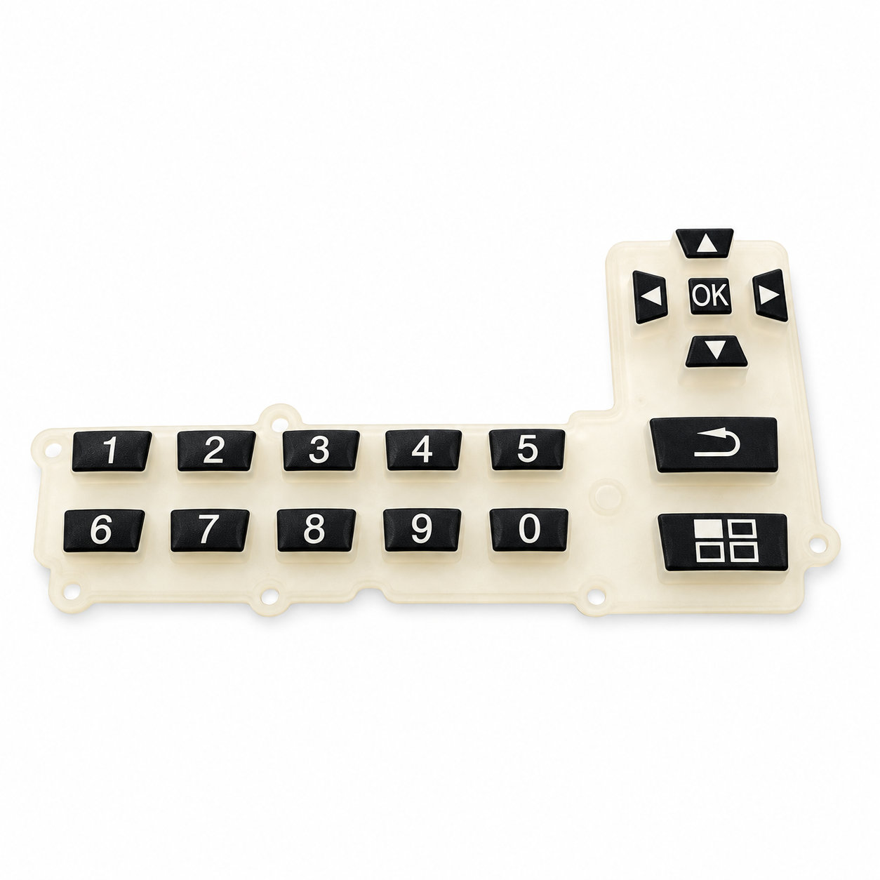 China custom made individual silicone buttons rubber keypads