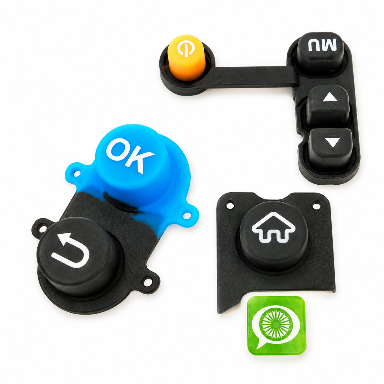 Custom molded silicone parts/durable silicone prototype buttons