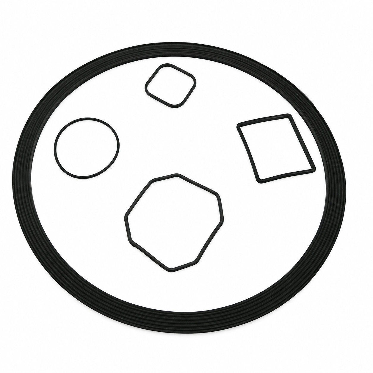 Factory customized round flat silicone rubber gasket