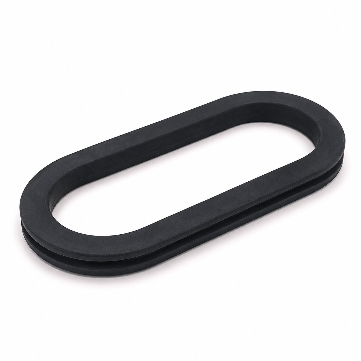 Molded oblong rubber panel grommets for wire