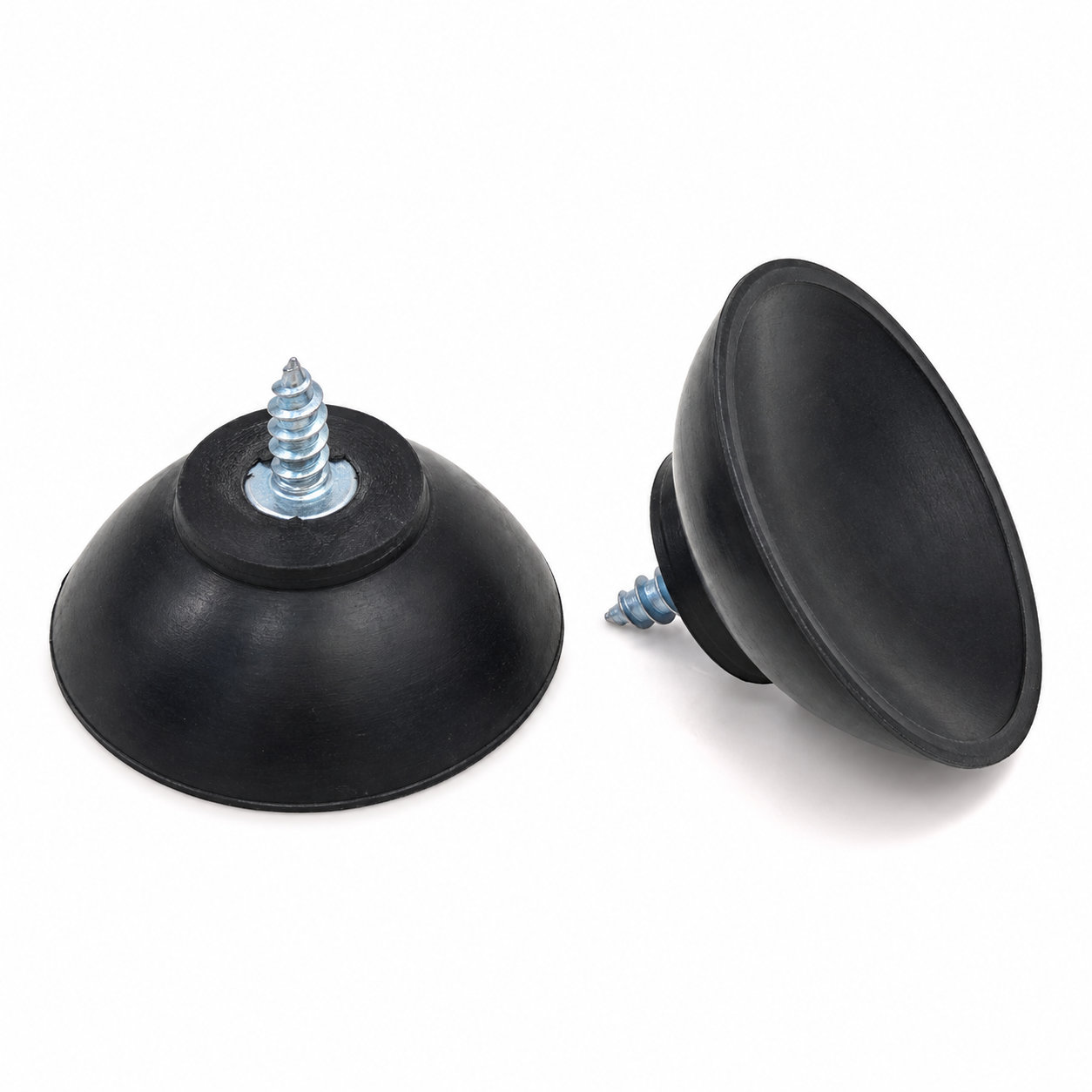 Custom made rubber industrial screws with suction cups