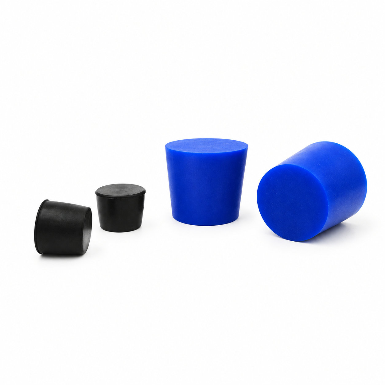 Custom molded soft food grade round silicone rubber end caps
