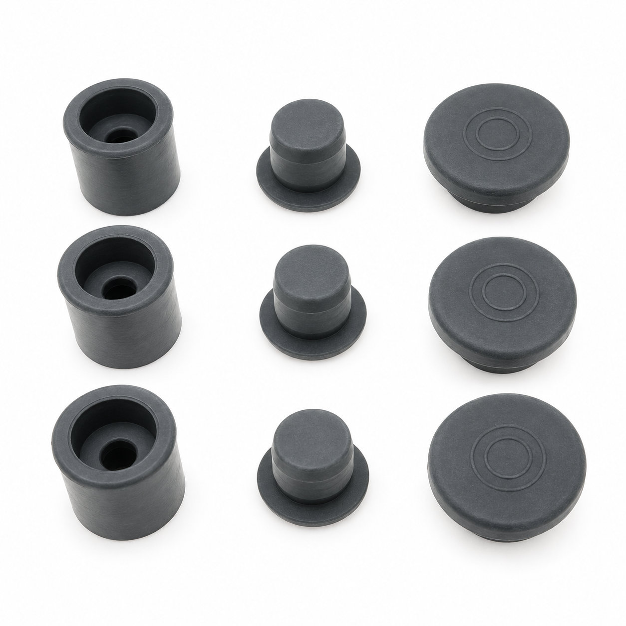 Custom various silicone rubber plugs/black seal stoppers