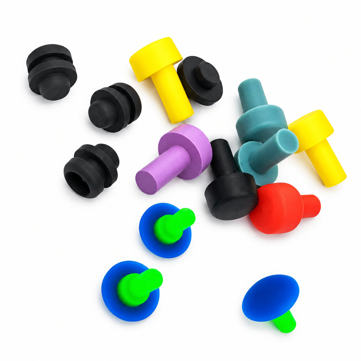 Custom various small rubber plugs/colorful silicone stoppers