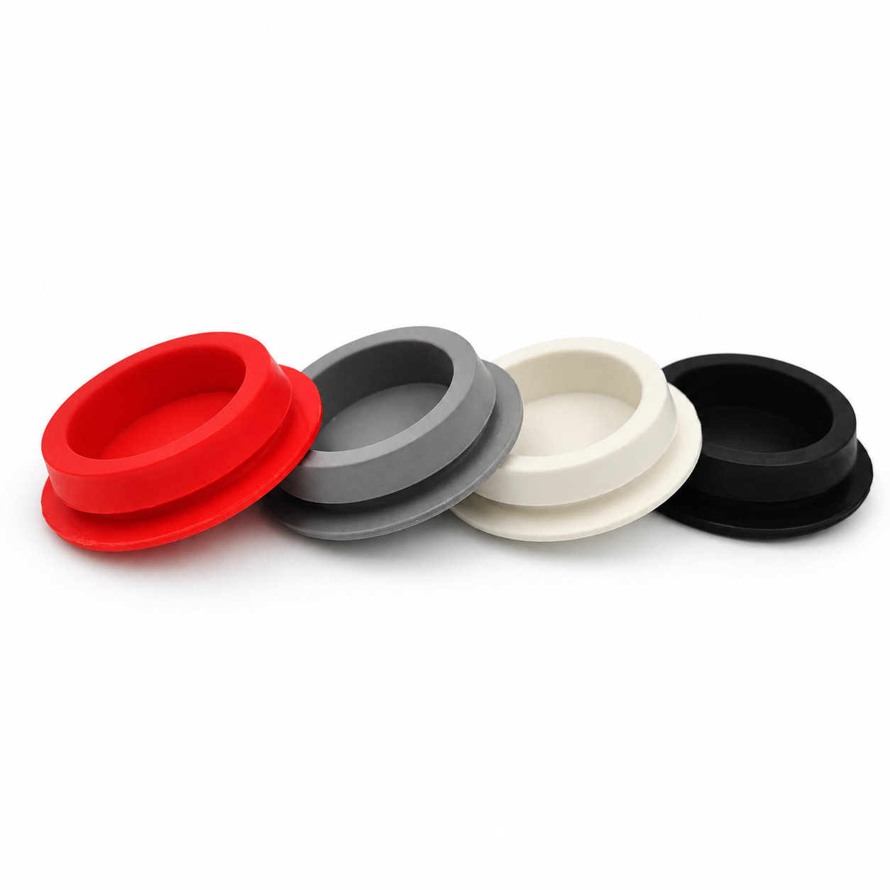 Custom silicone rubber grommet for hole seal plugs
