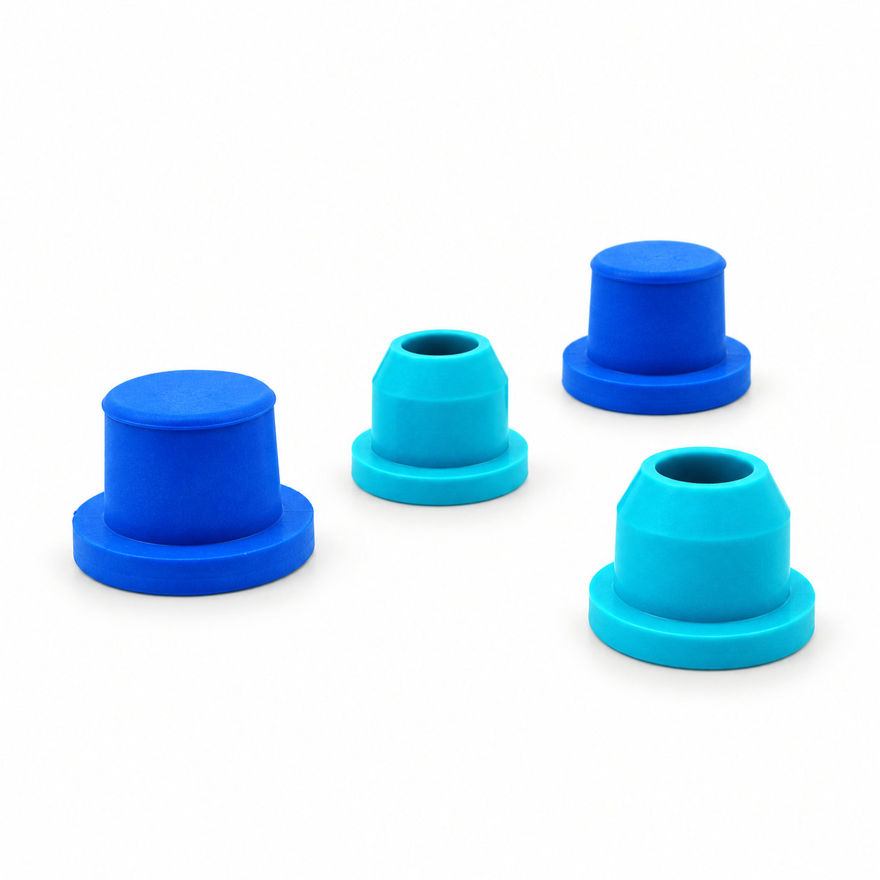 Customized moulded round or conical silicone rubber seal plugs