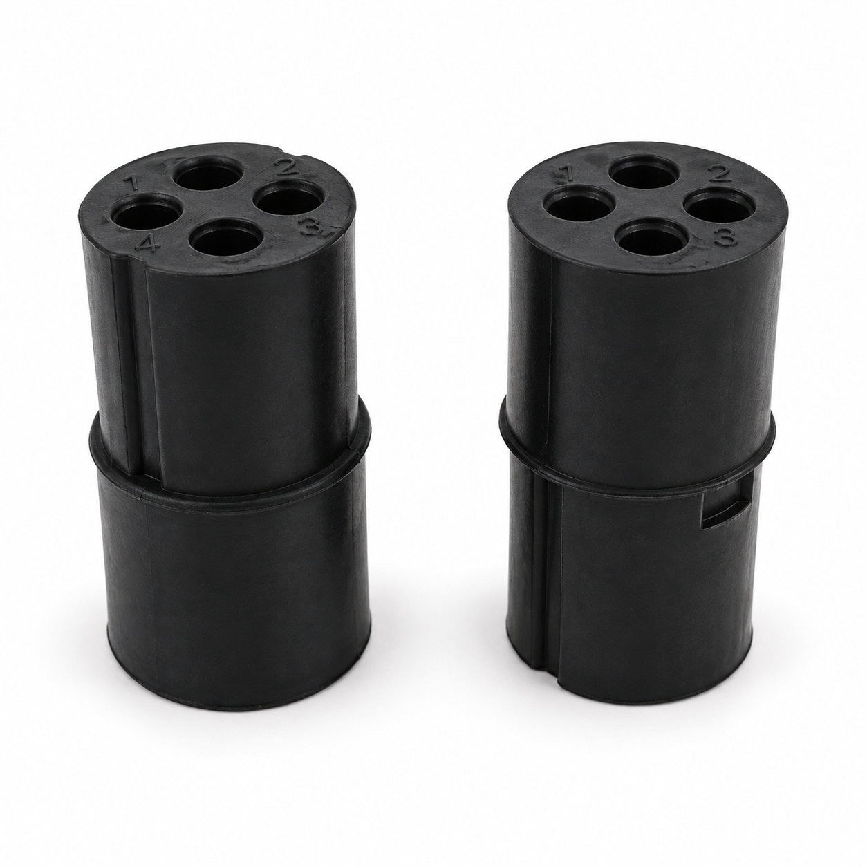 Multi-entry rubber grommet with four holes can be customized
