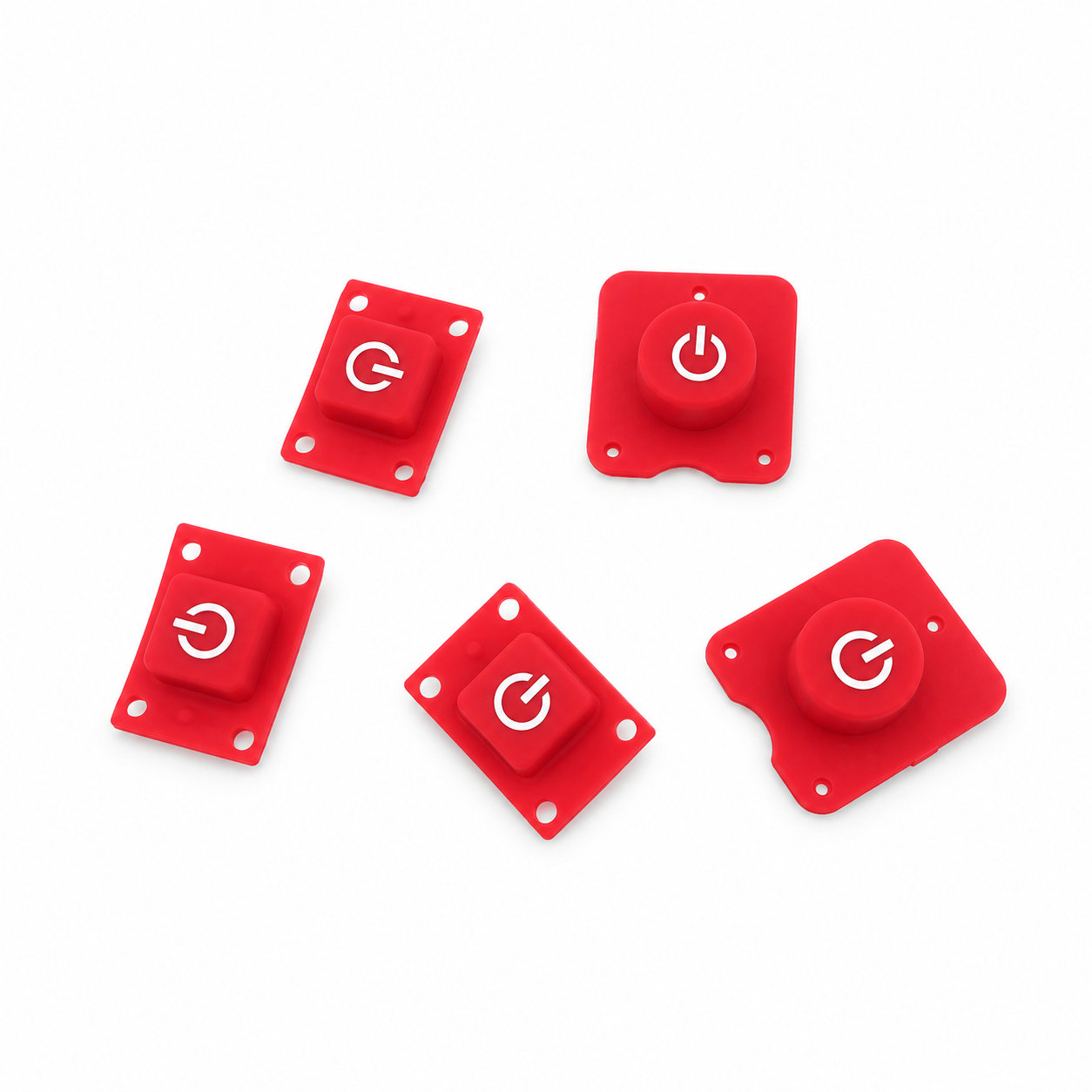 Silicone single button rubber keypad membrane switches