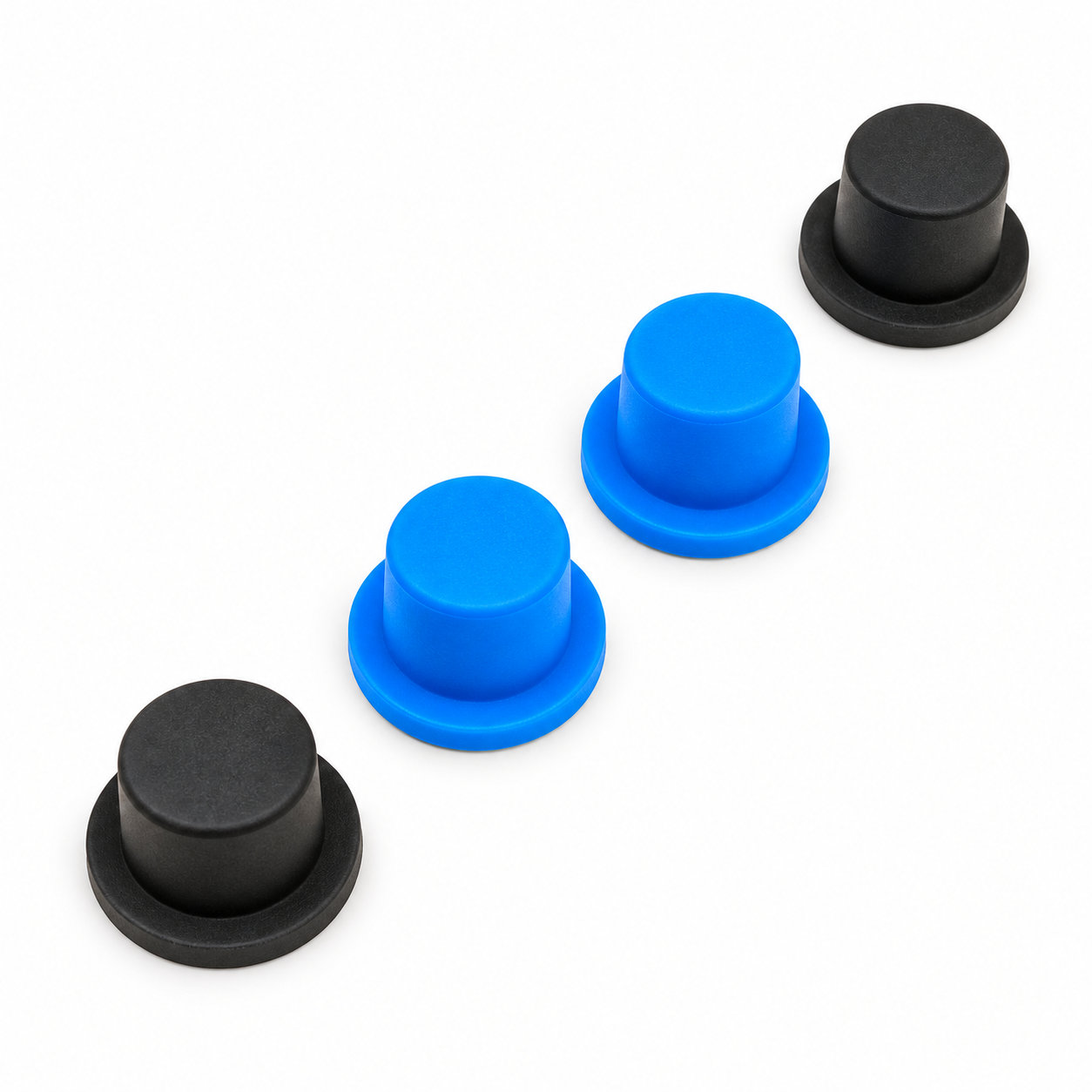 Custom medical silicone plugs/seal stoppers with different colors