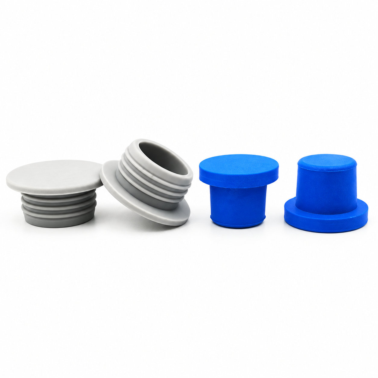 Custom made medical bottles small rubber caps