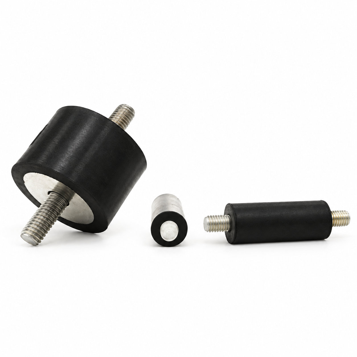 Rubber buffer vibration mounts and shock absorbers
