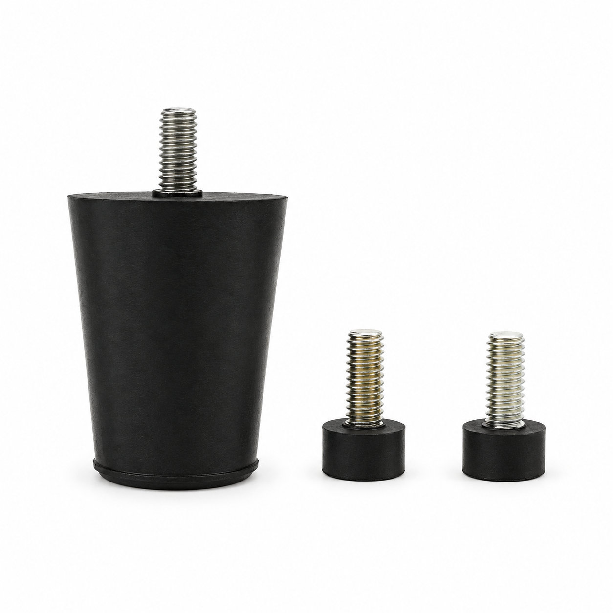 Custom rubber vibration damper with metal screw