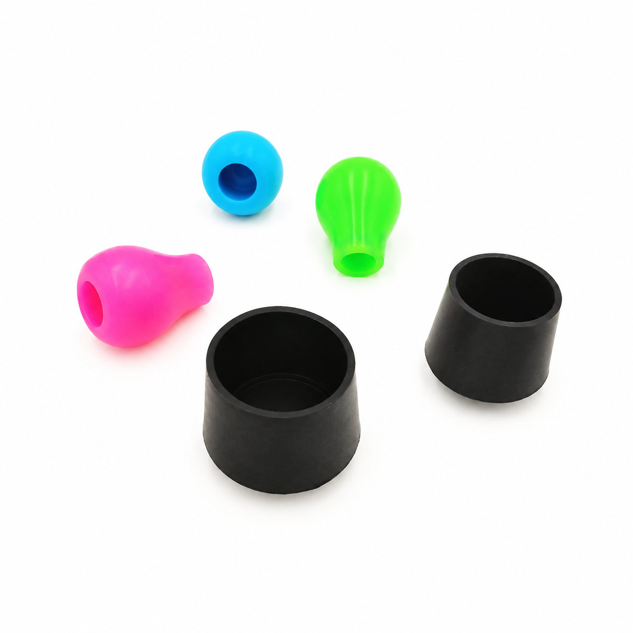 Small diameter rubber cone tips feet for metal chairs