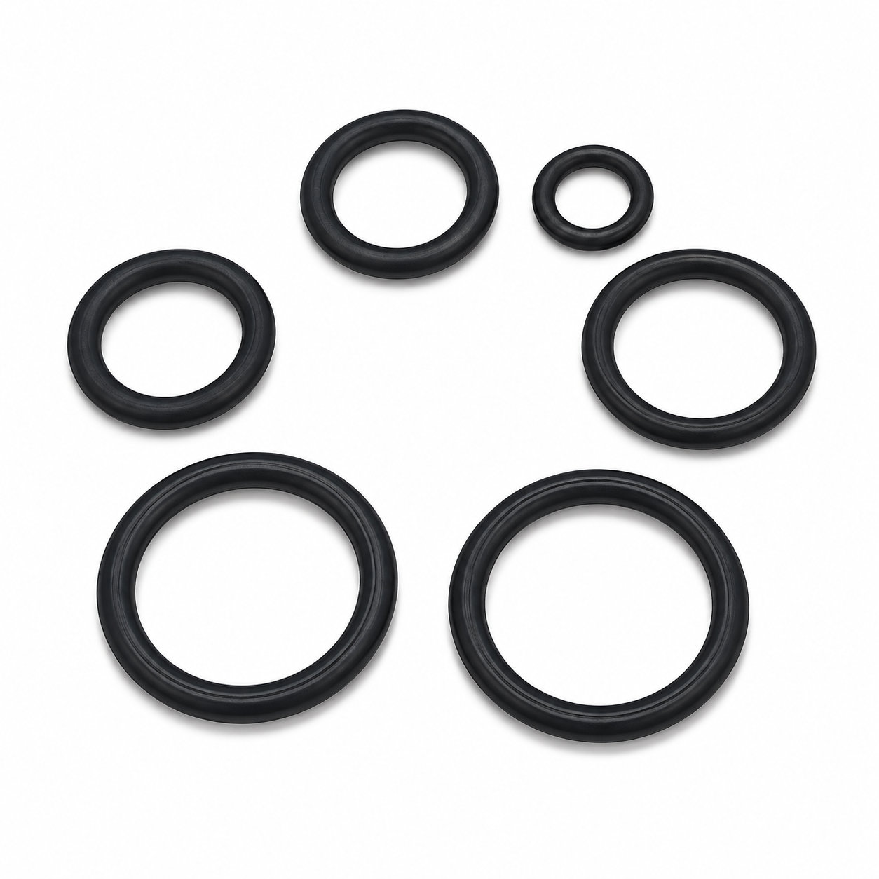 Custom made FKM rubber o ring viton flat rubber ring