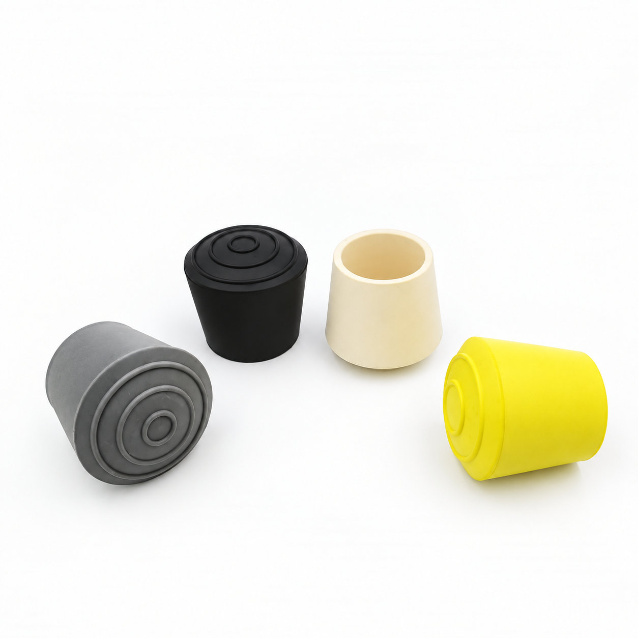 Small walking cane protective silicone rubber tips