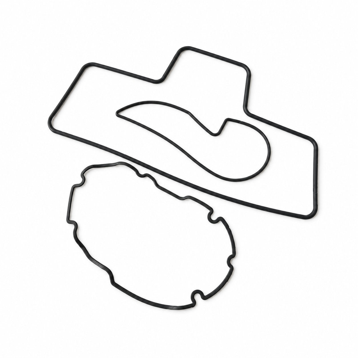 Compression-molded different rubber insulative gaskets/washers