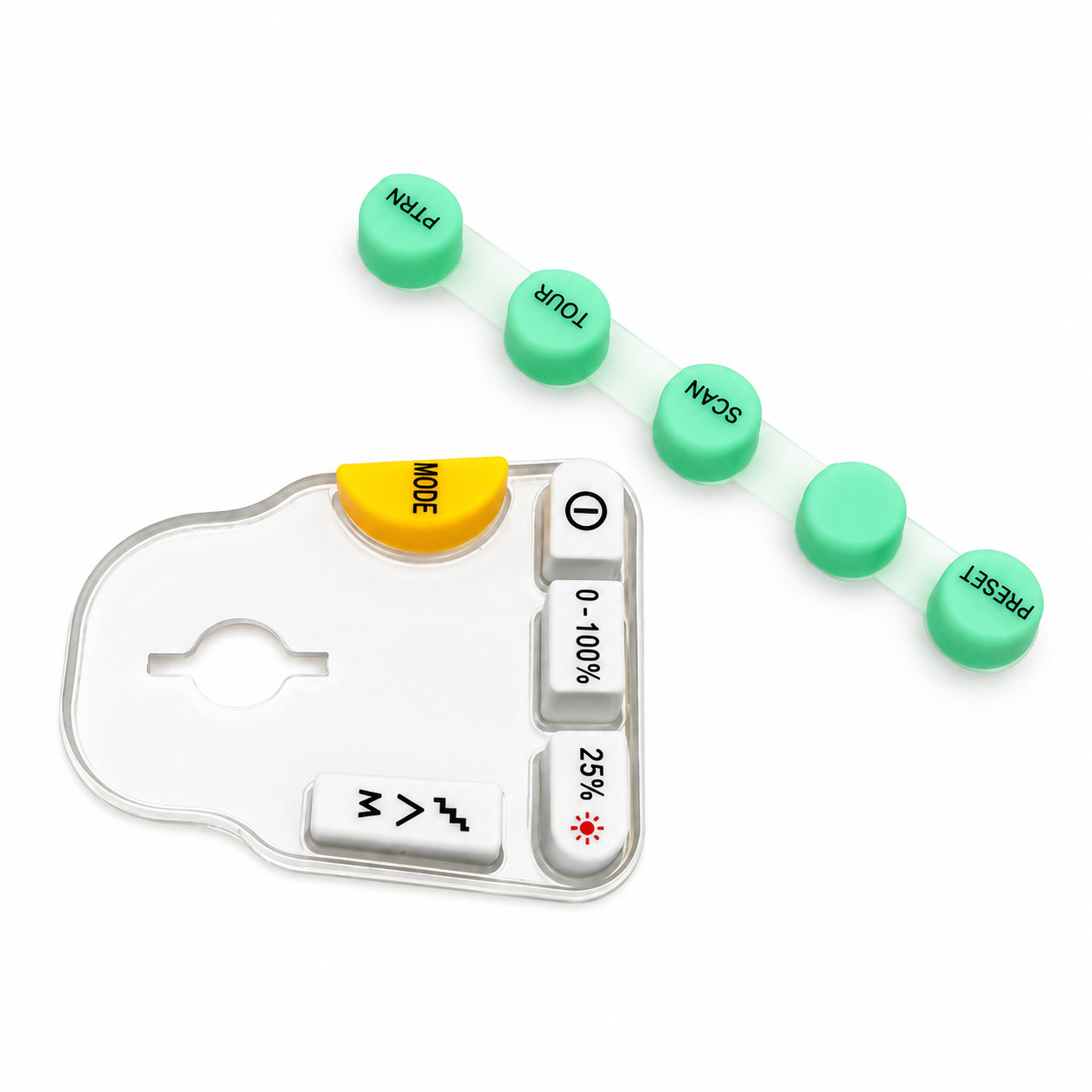 Heat-resistant soft silicone prototype keypads/single buttons