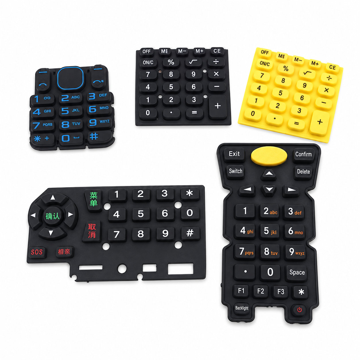 High Quality Silicone Rubber Keypad for TV remote control