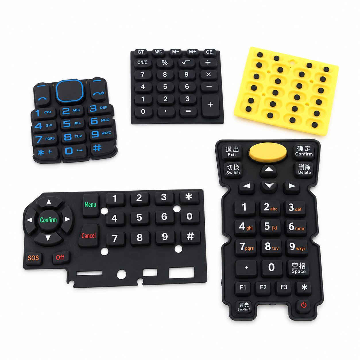 RoHS ISO certified electronic calculator membrane keypad