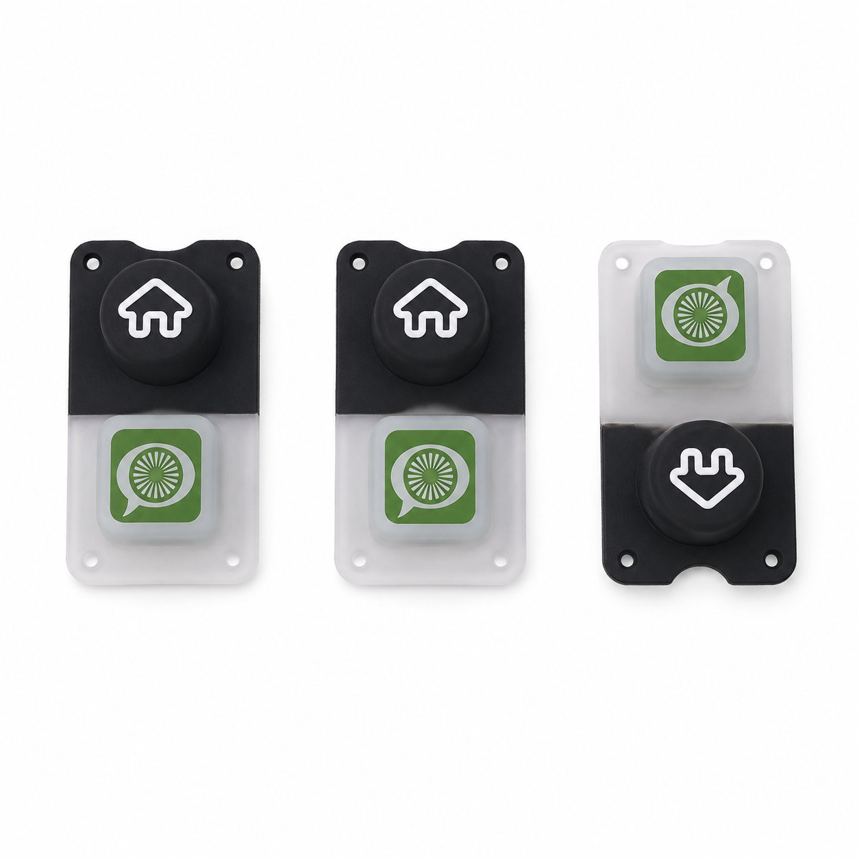 Industrial equipment transparent switch buttons keypad