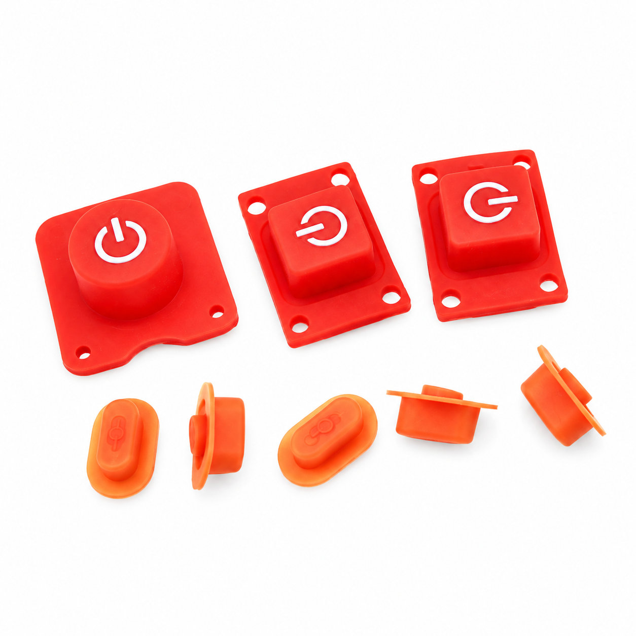 Custom special-shape silicone switch buttons/colored key buttons