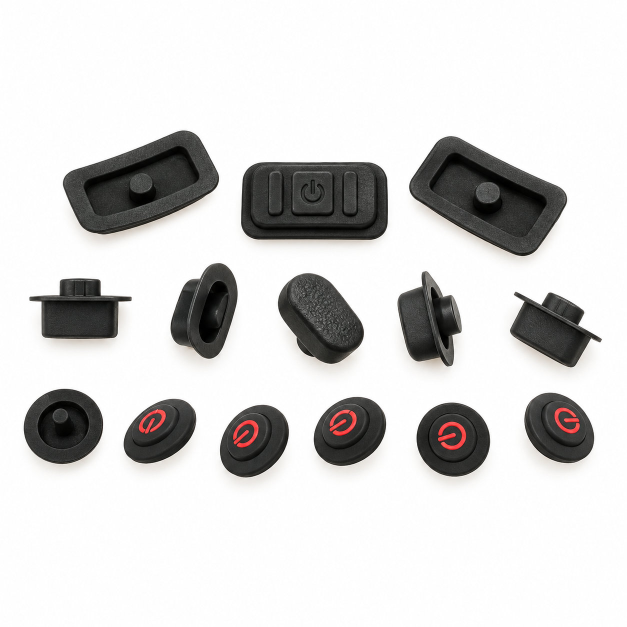 Different sizes silicone switch buttons/small rubber key buttons