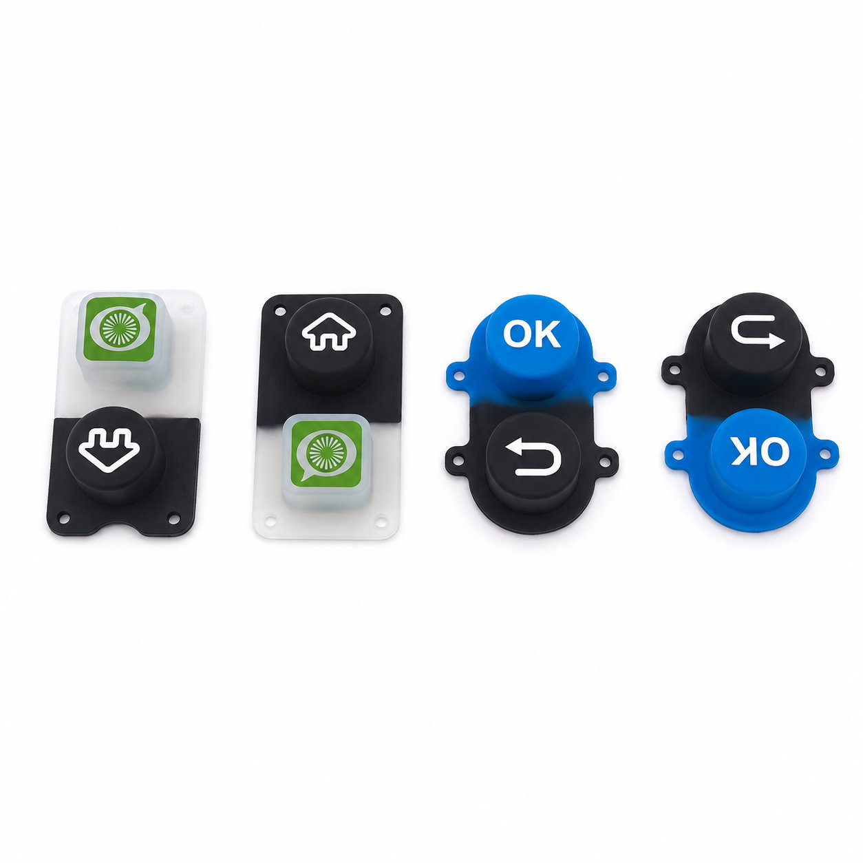 Custom made silicone conductive carbon pills buttons