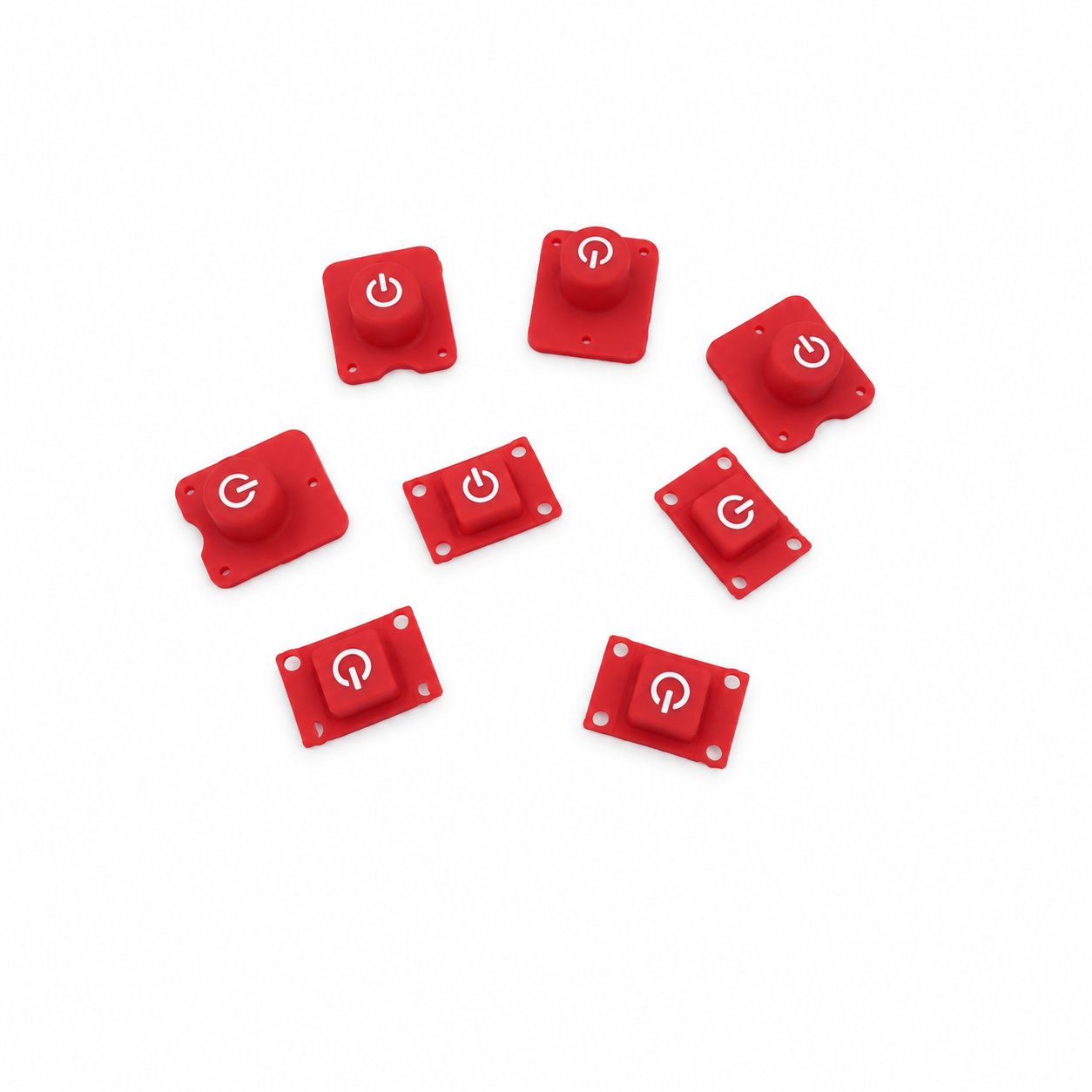 Soft silicone push button switch electronic power keypad