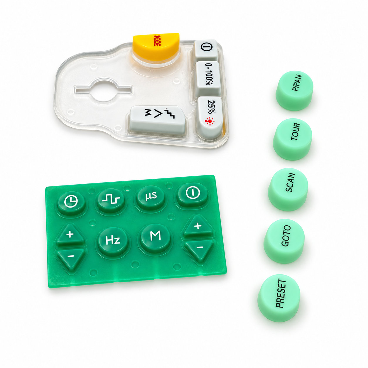 Colorful rubber silicone keystroke/switch buttons with good quality