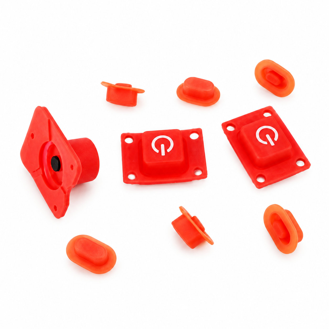 silicone switch keystroke/touch buttons with conductive carbon pill