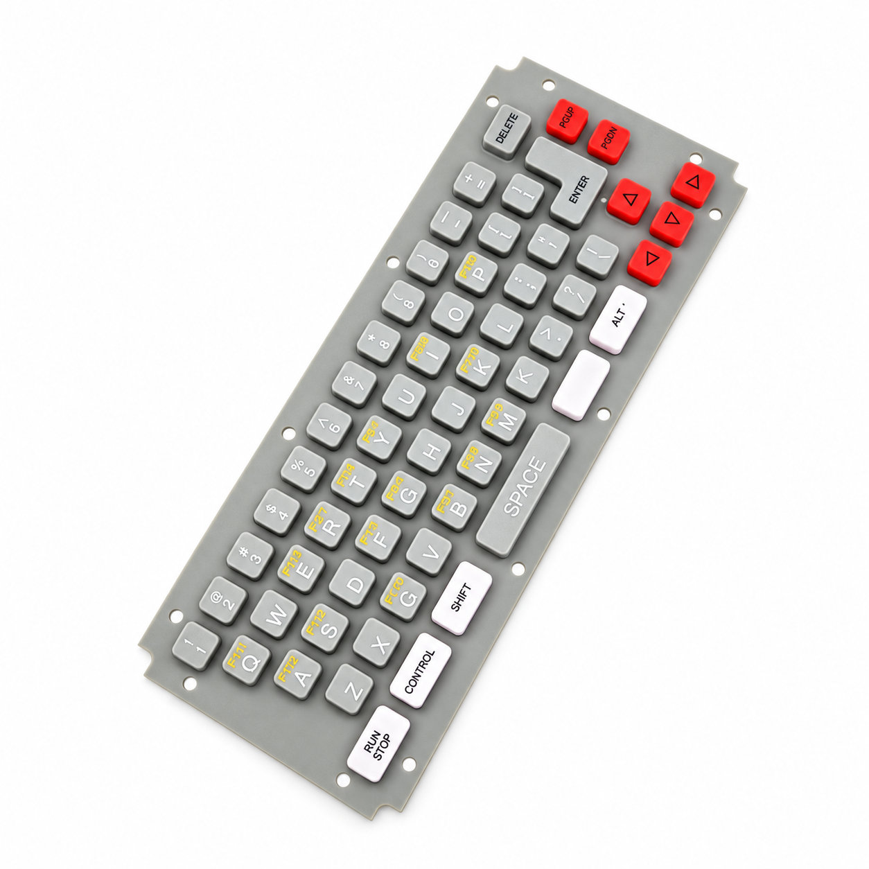Dust-proof silicone computer keypad/conductive touch buttons