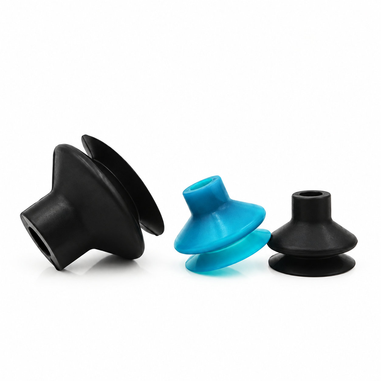 Silicone vacuum suction cups and rubber sucker for gripping system