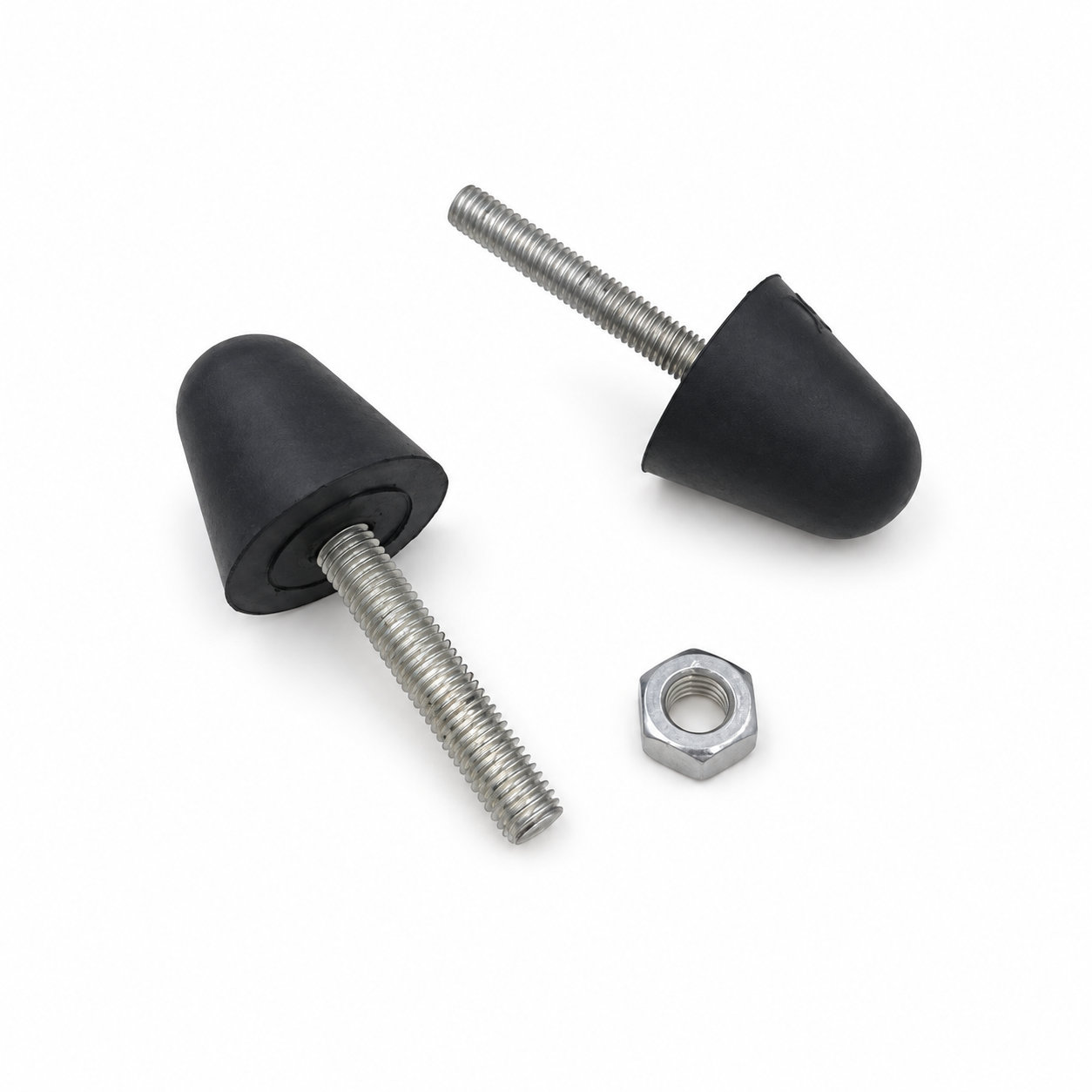 Rubber shock resistant bumper with screw
