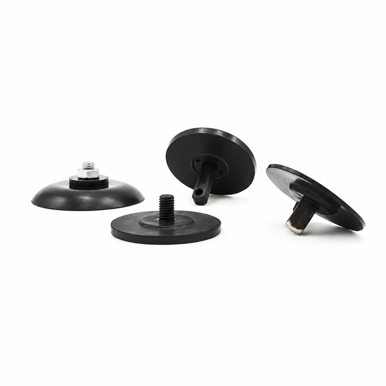 Custom molded high quality suction cup with threaded screw