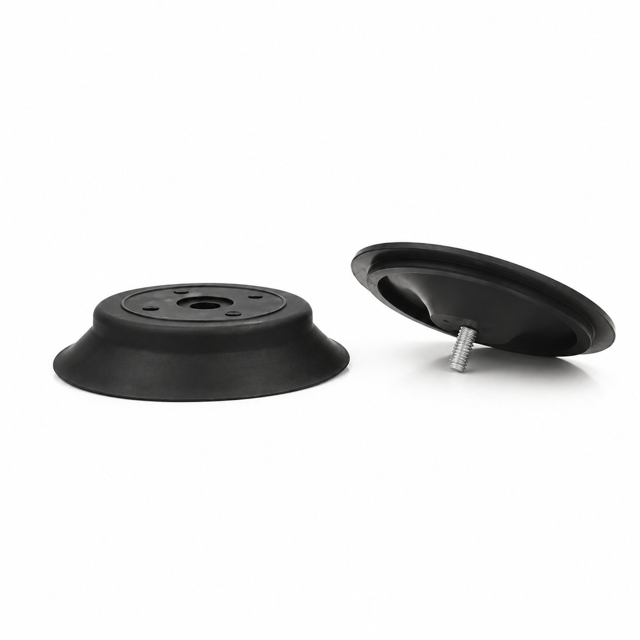 Black strong anti vibration silicone rubber suction cup feet
