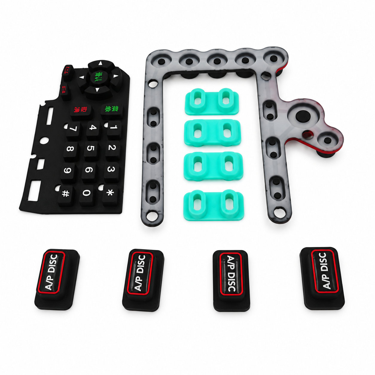 Conductive laser engraved custom button pad silicone rubber keypad